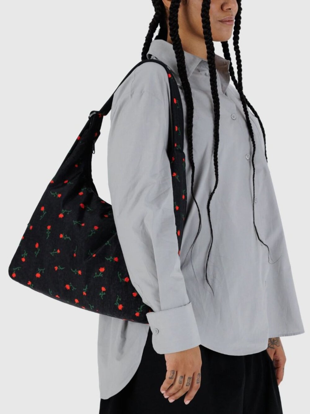 Baggu Nylon Shoulder Bag in Painted Wildflower - Picture 4 of 7